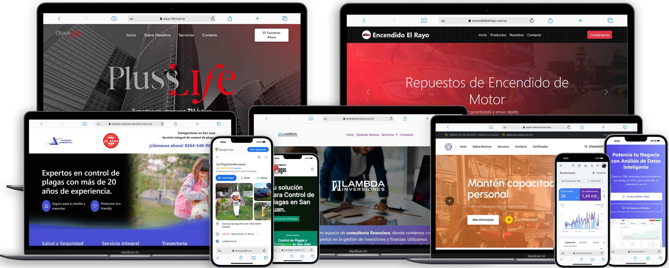 Ejemplo de sitio web corporativo desarrollado por AndesSoftware
